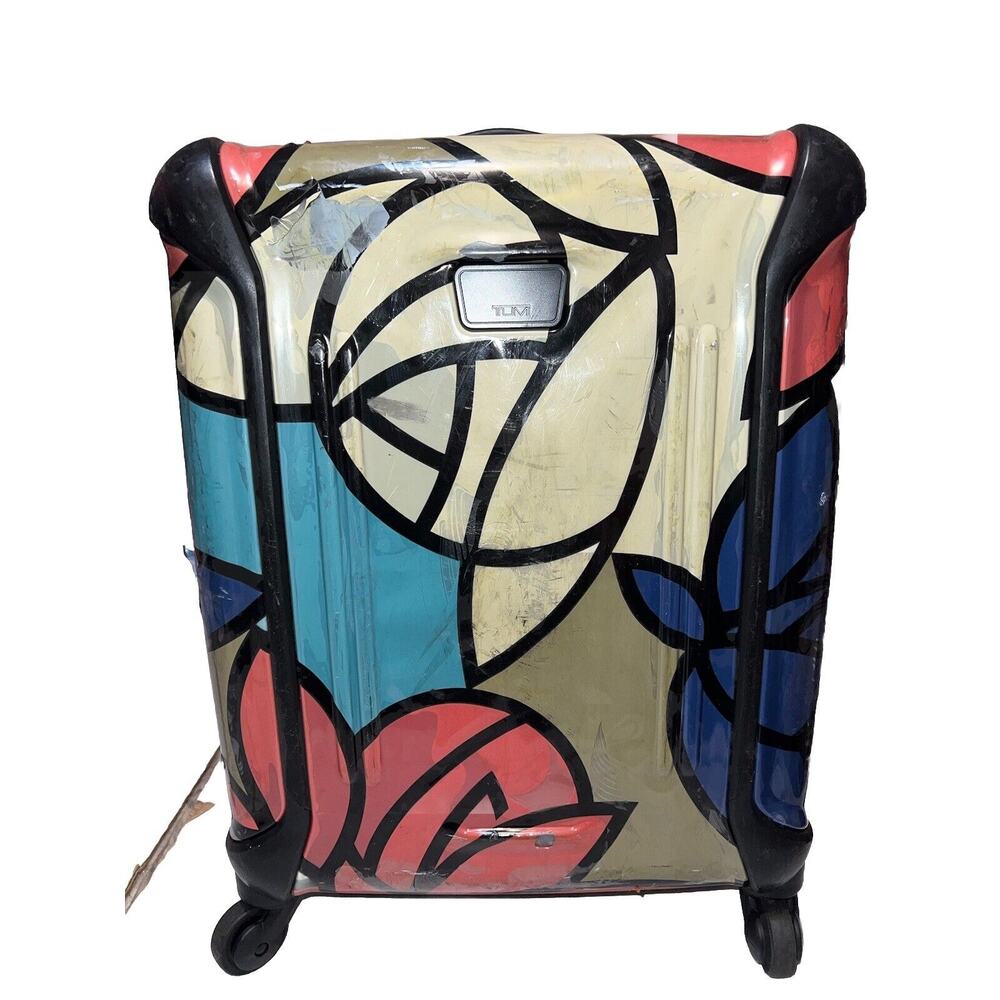 Tumi Vapor Floral Rolling 4 Wheeled Hard Shell Carry On Travel Luggage Suitcase